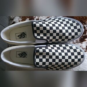 Vans Slip-On Checkerboard Sneakers - Black & White